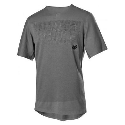 Fox Rawtec Short Sleeve Jersey, grey, front view.