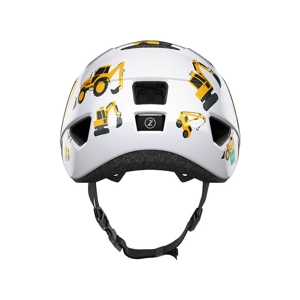 Lazer Pnut Kineticore Kids’ Helmet, diggers, back view.