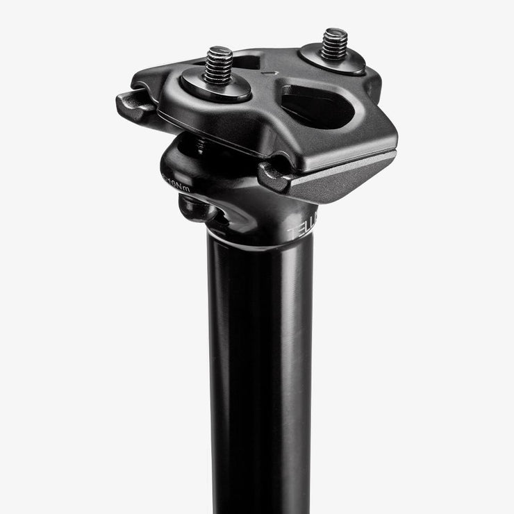 SDG Tellis Dropper Seatpost, Black, Saddle clamp view