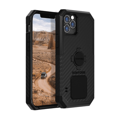 RokForm iPhone Pro Rugged Case 12 black full view