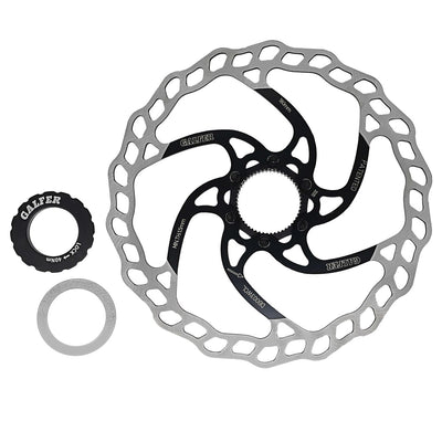 Galfer Wave 180mm Mountain Bike Rotor - 1.8mm, Center-Lock, full view.