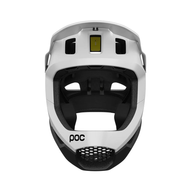 POC Otocon Race MIPS Helmet, Hydrogen White / Matte Uranium Black, Front View