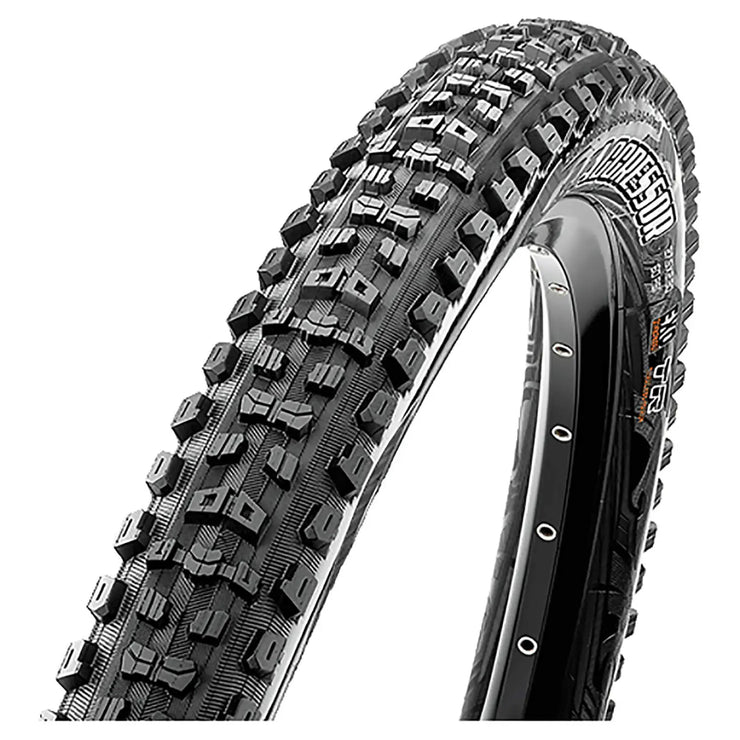 Maxxis Aggressor Tire - 27.5 x 2.5, Tubeless, Folding, Black, Dual, EXO, Wide Trail, Mountain Bike Tire, Full View