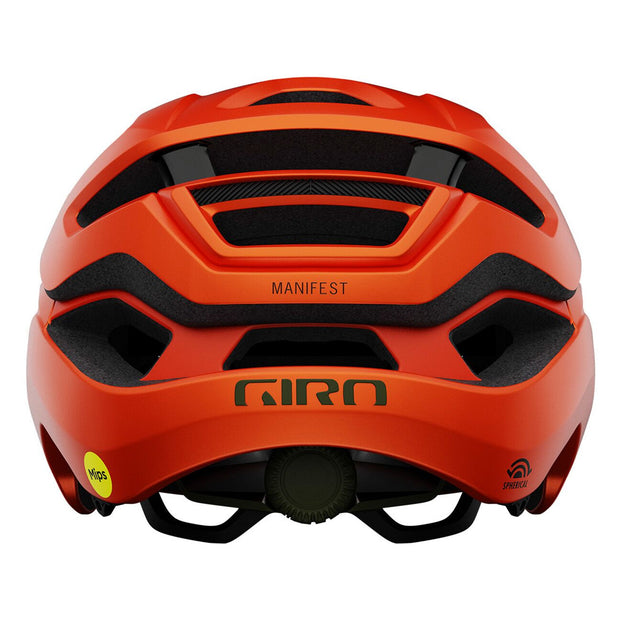 Giro Manifest Spherical MIPS Helmet, Ano Matte Orange, back view