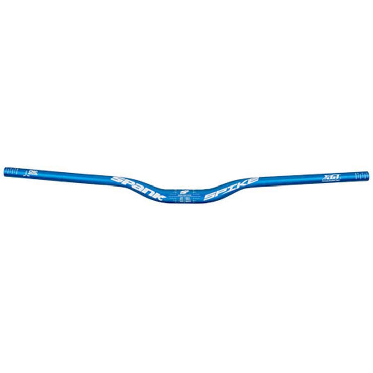 Spank Spike 800 Race Handlebars, blue, full view.