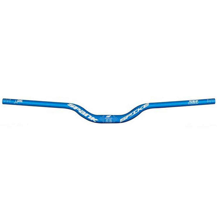 Spank Spike 800 Race Handlebars, blue, full view.