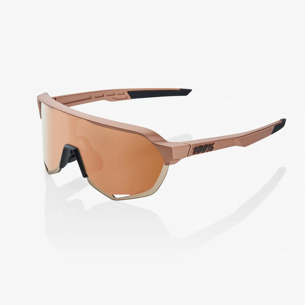 100% S2 Sunglasses- Matte Copper Chromium, HiPER Copper Mirror Lens, full view.