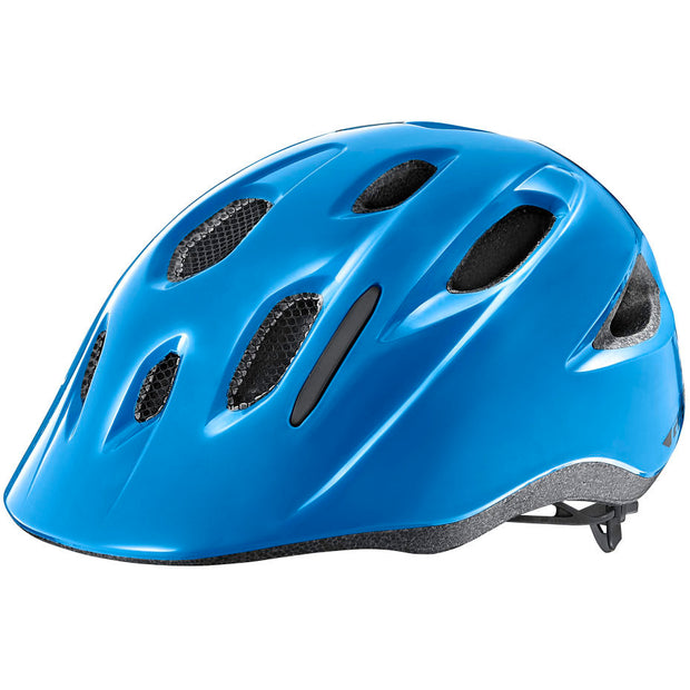 Giant Hoot ARX Youth Helmet, gloss blue, netting view.