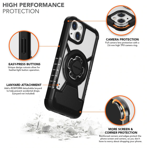 RokForm Crystal iPhone 13, Black, Captions about its High Performance Protection