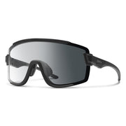 Smith Wildcat Sunglasses with Photochromatic Clear to Gray Lenses, Matte Black Frames, Full View