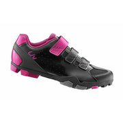 LIV Fera Mountain Bike Shoe, Black/Fuchsia, Side View