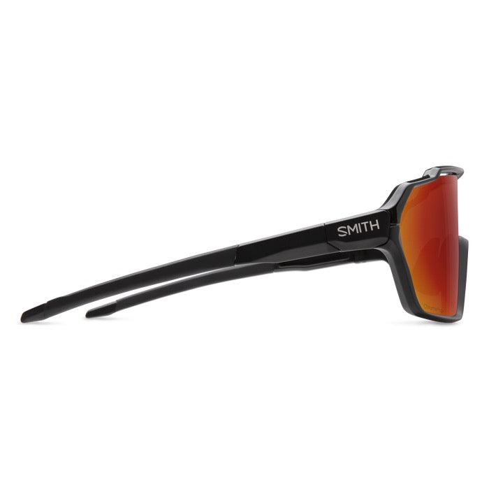 Smith Shift MAG Sunglasses, Black / ChromaPop Red Mirror Lens, Side View