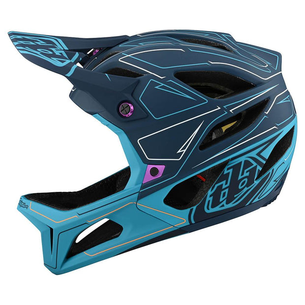 Troy Lee Designs Stage Full Face Helmet, Pinstrip MArine, Full View