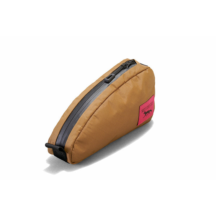 Swift Industries Moxie Top Tube Bag, Coyote, view of zipper