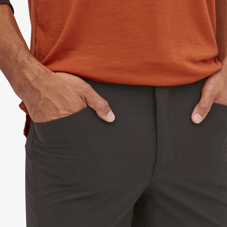 Patagonia Men's Dirt Craft Shorts - 11½", Black, closer view of pockets on model