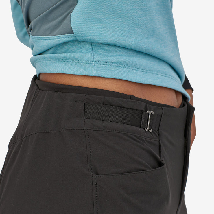 Patagonia Women's Dirt Craft Bike Shorts w/Liner - 12", Black, view of adjustable waist