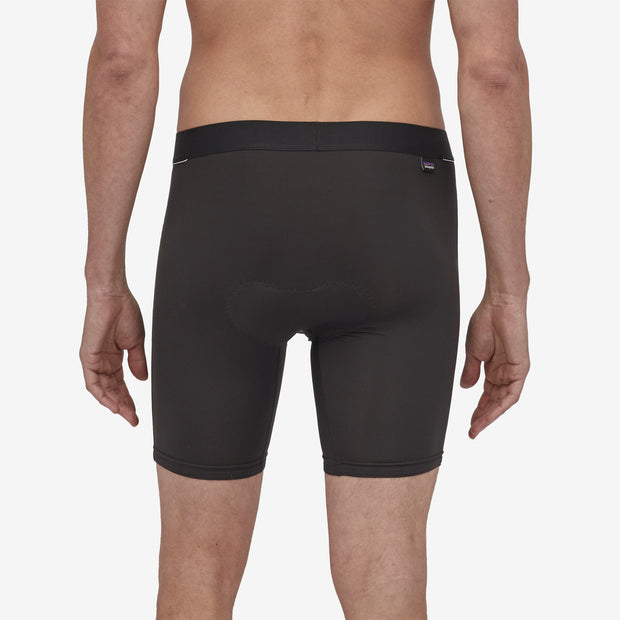 Patagonia Men's Nether Bike Liner Shorts - 7", Black, rear view of liners on the model 