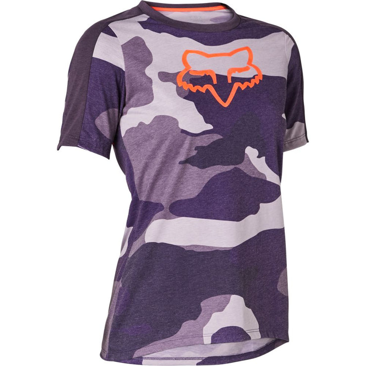 Fox Womens' Ranger Drirelease Short Sleeve Jersey dark purple front view