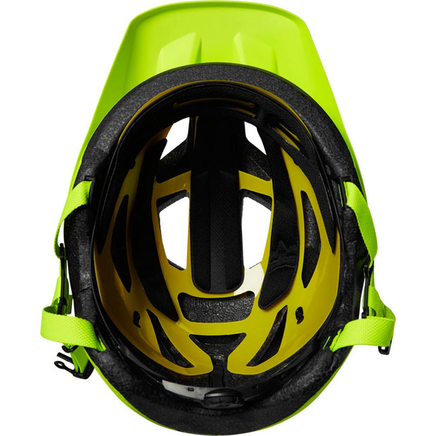 FOX Mainframe Youth Helmet, fluorescent yellow, MIPS view.