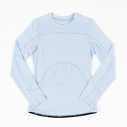 Wild Rye Salida Long Sleeve MTB Jersey in Blue Fog front view