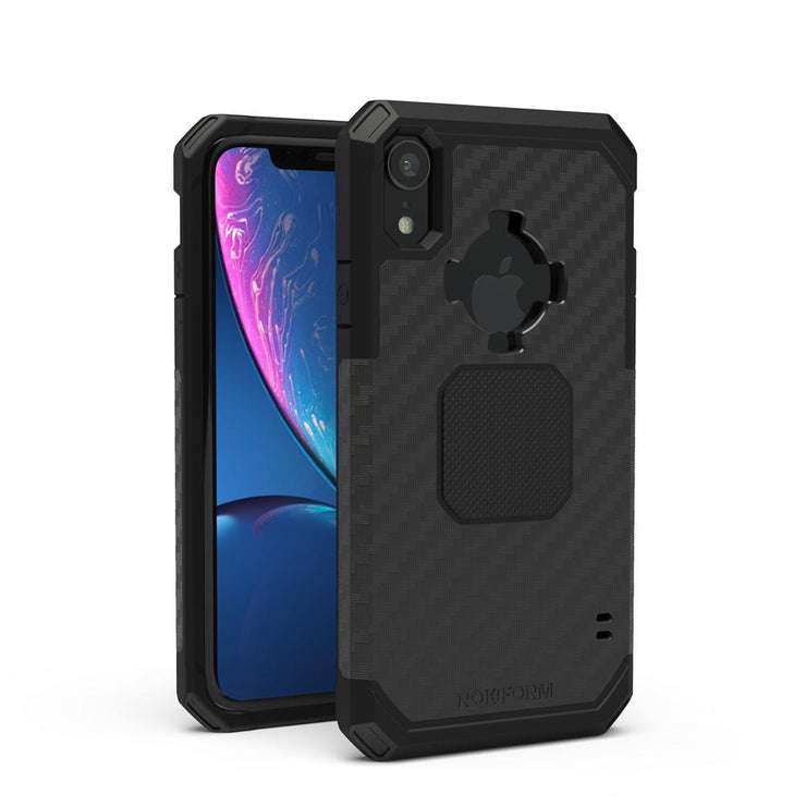 Rokform iPhone XR Rugged Black full view