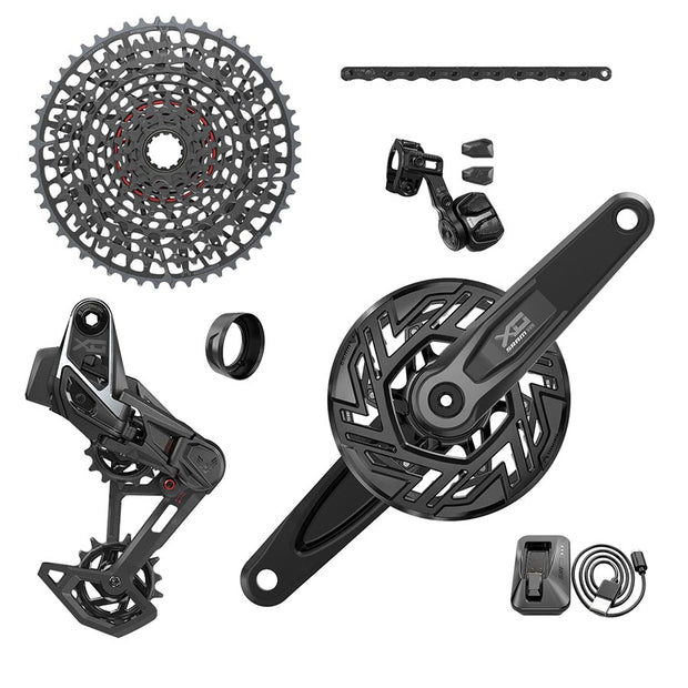 SRAM X0 T-Type 36t Chainring, 160mm Crankarms, Pedal Assist Groupset, full view.