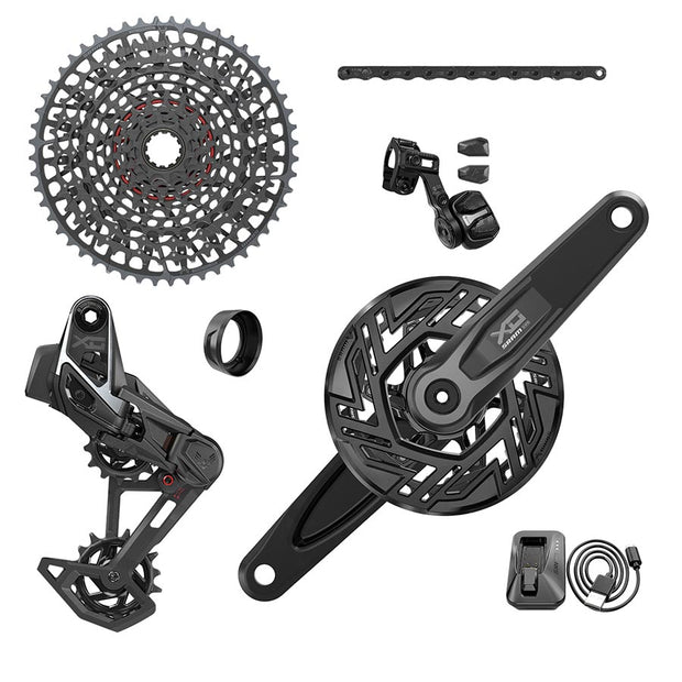SRAM X0 T-Type 36t Chainring, 160mm Crankarms, Pedal Assist Groupset, full view.