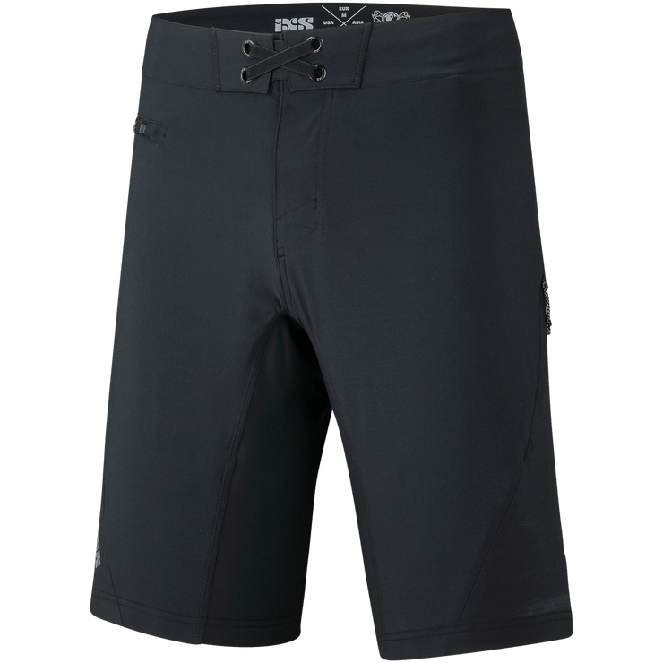 IXS Flow XTG Shorts, Black, Front View