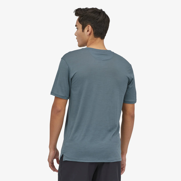 Patagonia Capilene Cool Merino Graphic Shirt, Forge Mark Icons: Plume Grey, Rear View