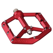 Spank Spike Reboot Pedals, dark red, full view.