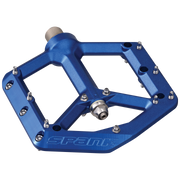 Spank Spike Reboot Pedals, blue, full view.