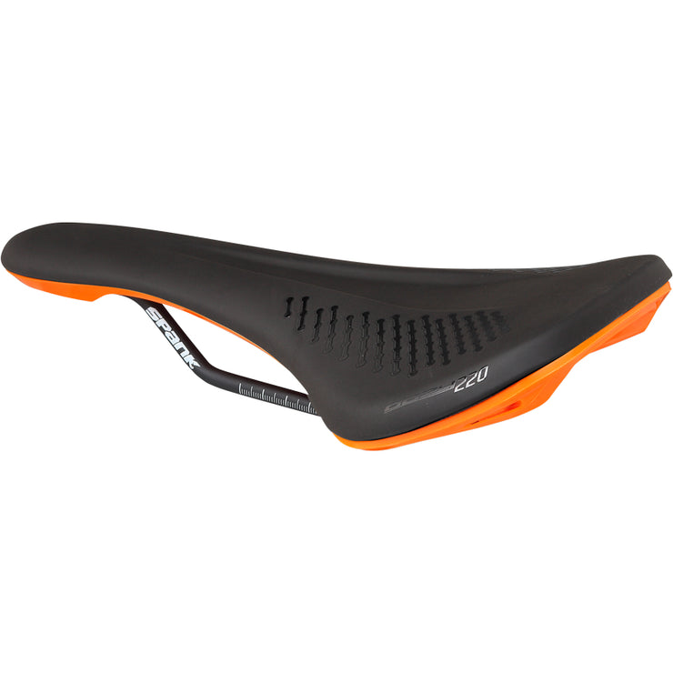 Spank Oozy 220 Saddle, Orange/Black, Full View