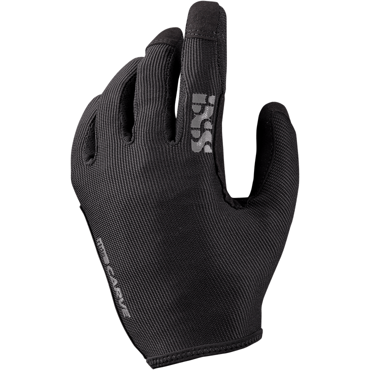 iXS Kid's Carve Gloves, black, finger view.