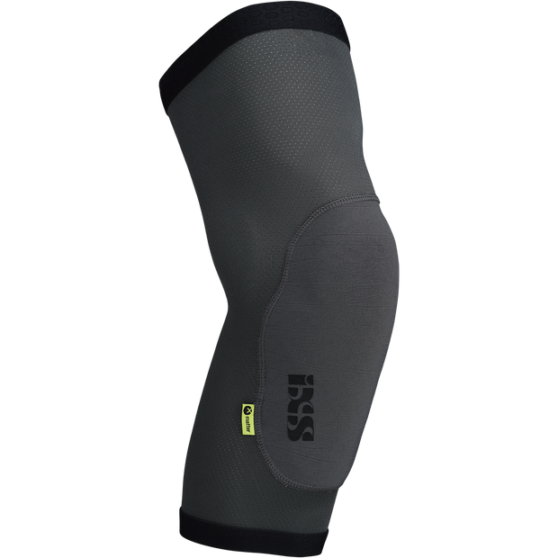 IXS Flow Light Knee Pads, graphite, front view. 