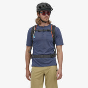 Patagonia Dirt Roamer Mountain Biking Pack, Ink Black, backpack on model view