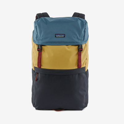 Patagonia Arbor Lid Pack 28L in color: patchwork pitch blue, full view.