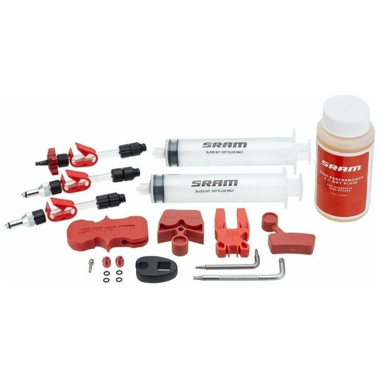 SRAM Standard Disc Brake Bleed Kit - For SRAM X0, XX, Guide, Level, Code, HydroR, and G2, with DOT Fluid, Full View