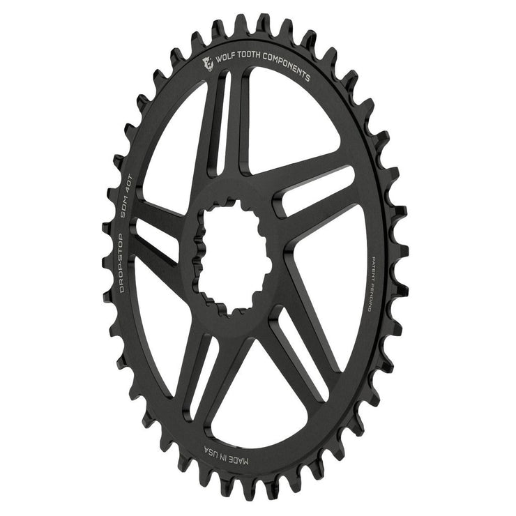 Wolf Tooth Direct Mount Chainring - 32t, SRAM Direct Mount, Drop-Stop, For SRAM 3-Bolt Cranksets, 6mm Offset, Black, Full View