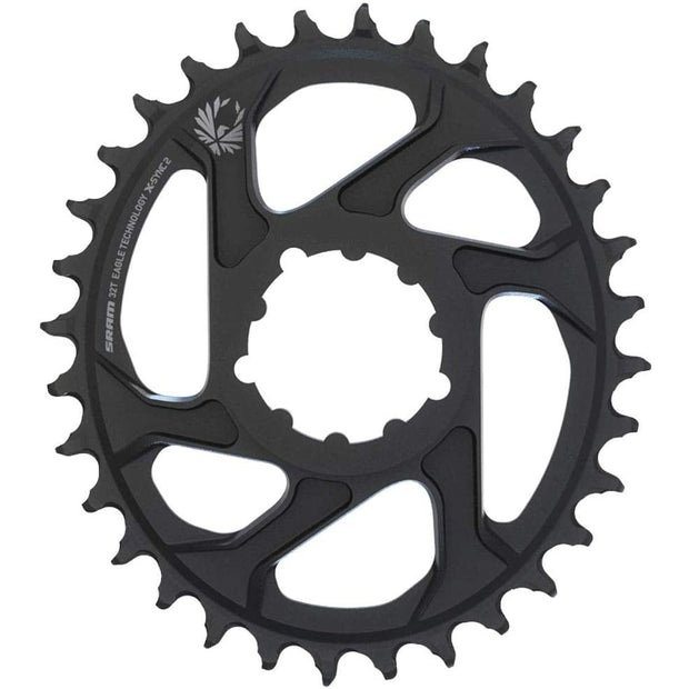 SRAM X-Sync Eagle 2 Oval Chainring black full view