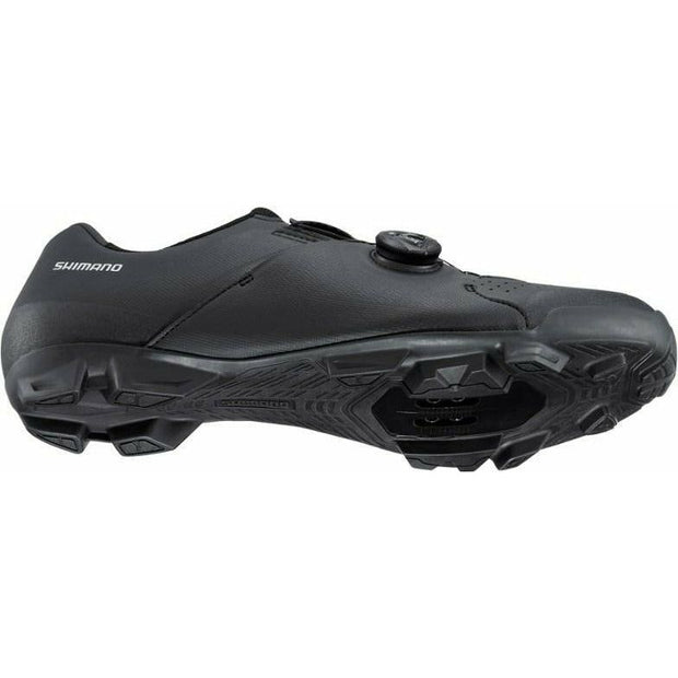Shimano SH-XC300 Clipless Mountain Bike Shoe, Black, Bottom/Side View
