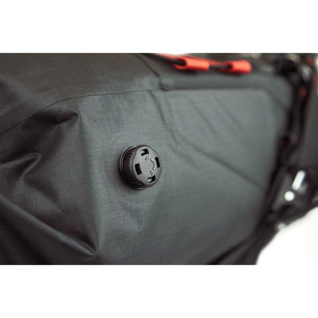 Revelate Spinelock 10L Seat Bag, Black. Purge valve view.