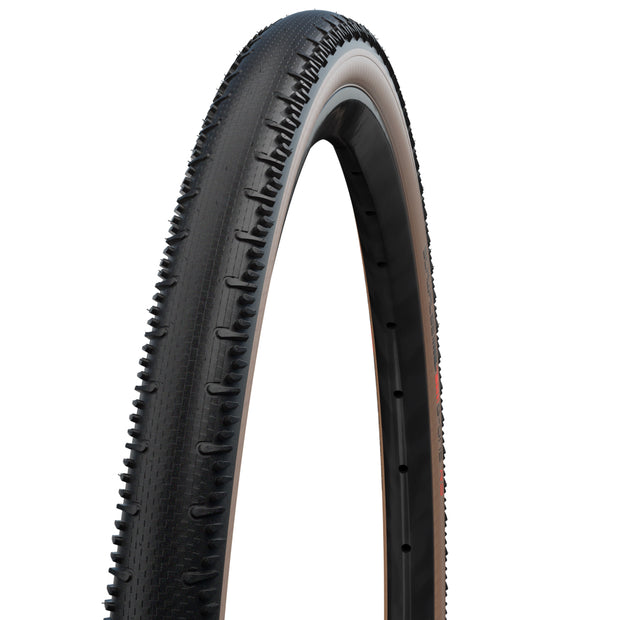 Schwalbe G-One RS - 700 x 45 Gravel Bike Tire, Black/Tan, Full View