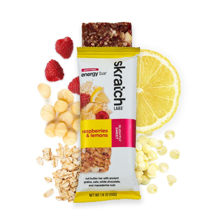 Skratch Labs Anytime Energy Bar, Raspberries & Lemons, Full View