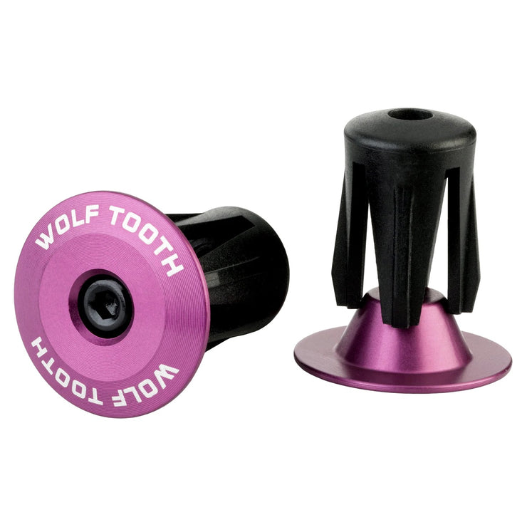 Wolf Tooth Alloy Bar End Plugs, Purple, Full View