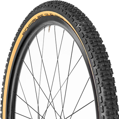 Schwalbe G-One Ultrabite Tire - 700 x 38, Tubeless, Folding, Black/Tan, Performance Line, Addix, RaceGuard, Gravel Bike Tire, Full View