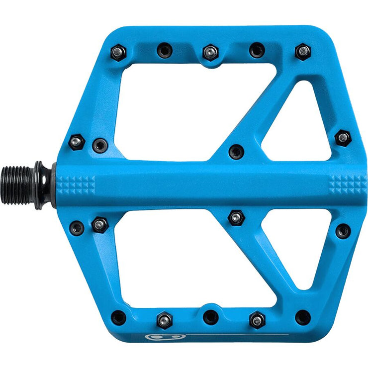 Crankbrothers Stamp 1 Platform Pedal, Blue, Full View