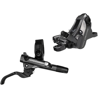 Shimano Deore BL-M6100/BR-M6120 Disc Brake and Lever - Rear, Hydraulic, Resin Pads, Gray, Full View