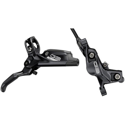 SRAM G2 R Disc Brake and Lever - Rear, Hydraulic, Post Mount, Diffusion Black Anodized, A2, Full View