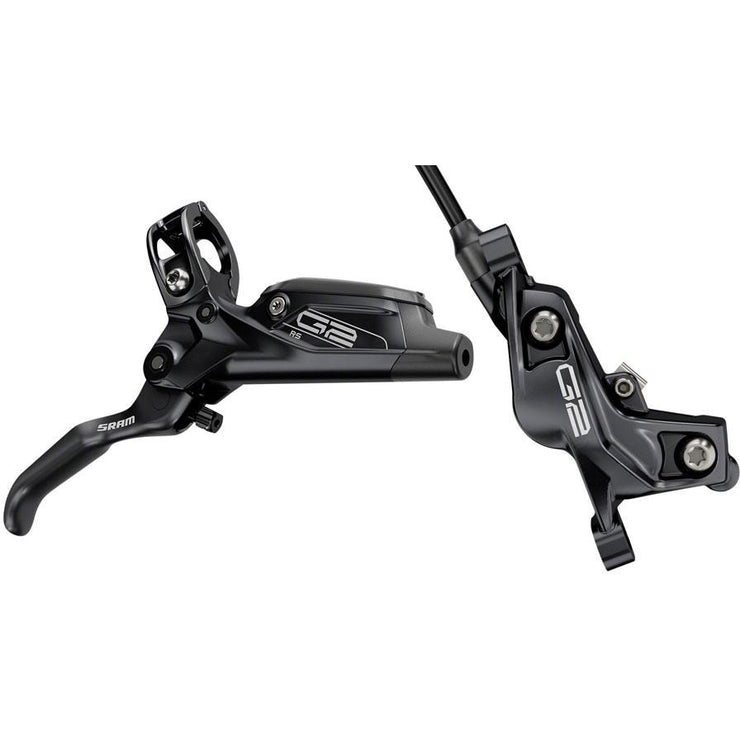 SRAM G2 RS Disc Brake and Lever - Front, Hydraulic, Post Mount, Diffusion Black Anodized, A2, Full View