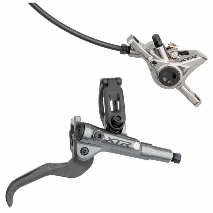 Shimano XTR BL-M9100/BR-M9100 Disc Brake and Lever - Front, Hydraulic, Post Mount, Gray, Full View